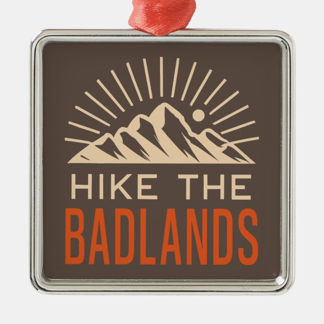 Hike The Badlands Sunburst Metal Tree Decoration (Front)