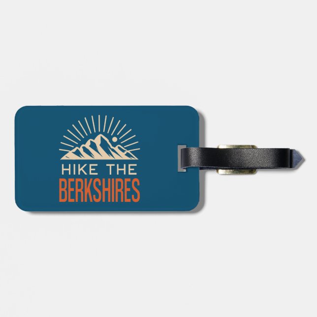Hike The Berkshires Massachusetts Sunburst Luggage Tag (Back Horizontal)