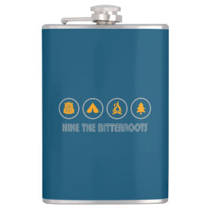 Hike The Bitterroots Idaho Montana Hip Flask