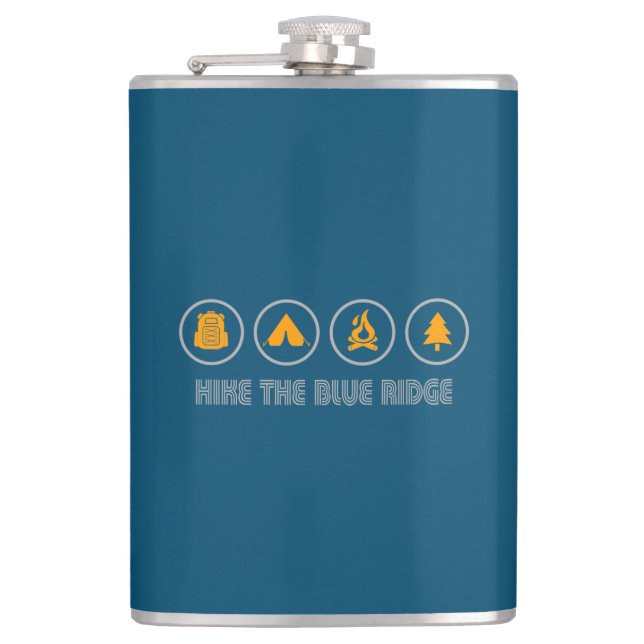 Hike The Blue Ridge Mountains Hip Flask (Front)
