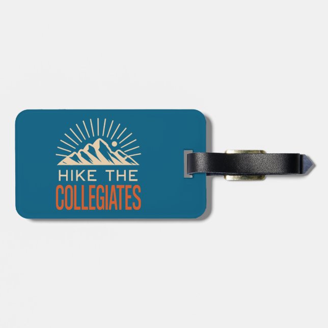 Hike The Collegiate Mountains Sunburst Luggage Tag (Back Horizontal)