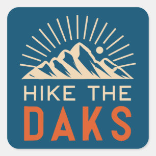 Hike The Daks Sunburst Square Sticker