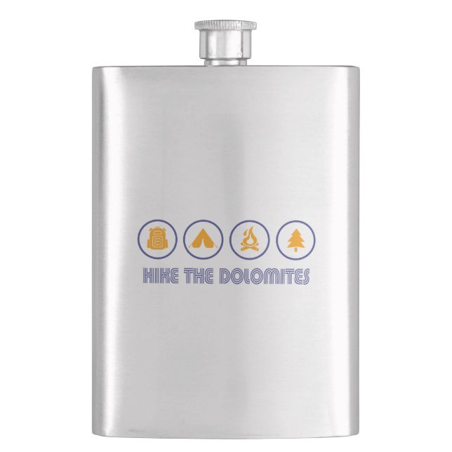 Hike The Dolomites Italy Hip Flask (Front)