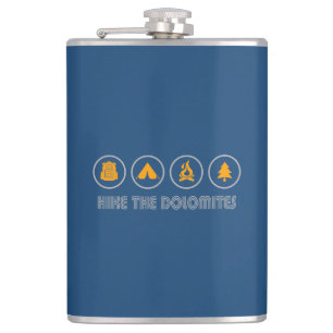 Hike The Dolomites Italy Hip Flask