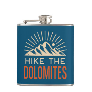 Hike The Dolomites Italy Sunburst Hip Flask