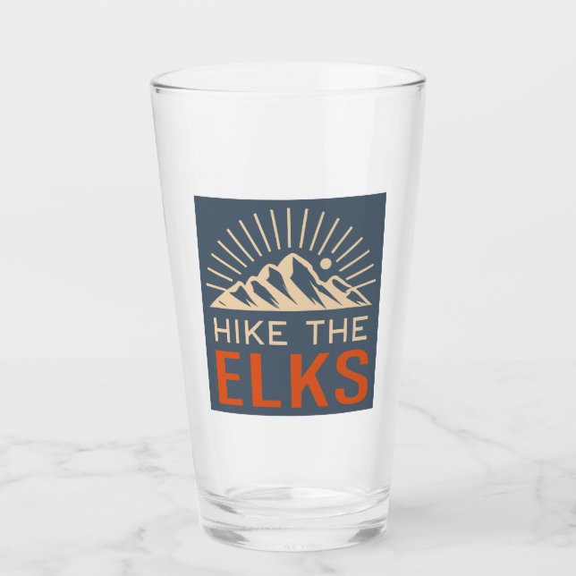 Hike The Elk Mountains Sunburst Glass (Front)