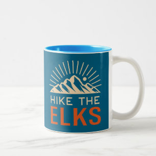 Hike The Elk Mountains Sunburst Two-Tone Coffee Mug