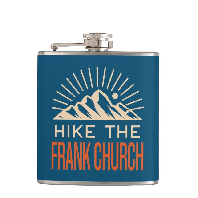 Hike The Frank Church Wilderness Idaho Sunburst Hip Flask (Front)