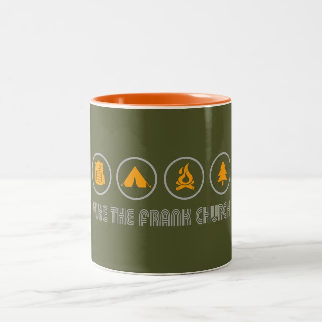 Hike The Frank Church Wilderness Idaho Two-Tone Coffee Mug (Center)