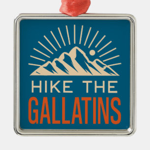 Hike The Gallatin Mountains Sunburst Metal Tree Decoration