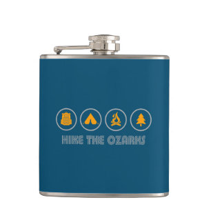 Hike The Ozarks Hip Flask
