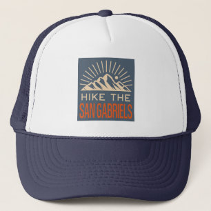 Hike The San Gabriel Mountains California Sunburst Trucker Hat