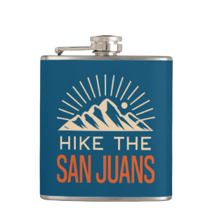 Hike The San Juan Mountains Sunburst Hip Flask