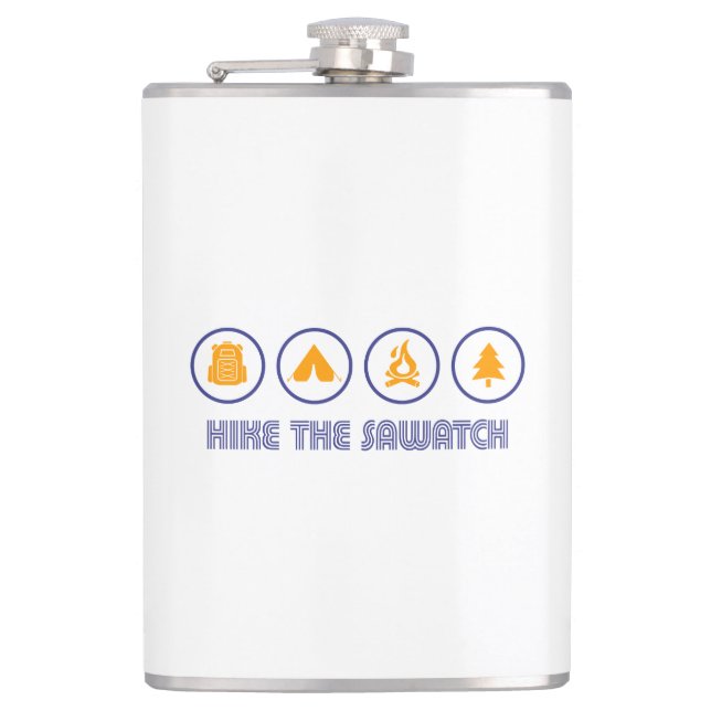 Hike The Sawatch Range Colorado Hip Flask (Front)
