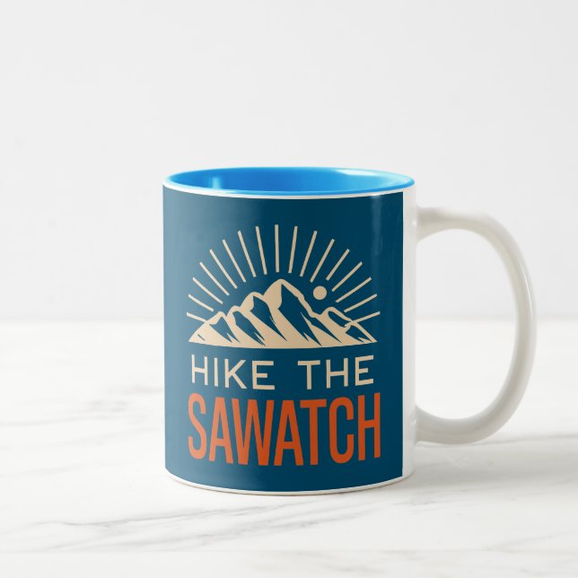 Hike The Sawatch Range Sunburst Two-Tone Coffee Mug (Right)