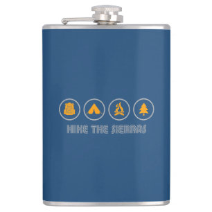 Hike The Sierras California Hip Flask