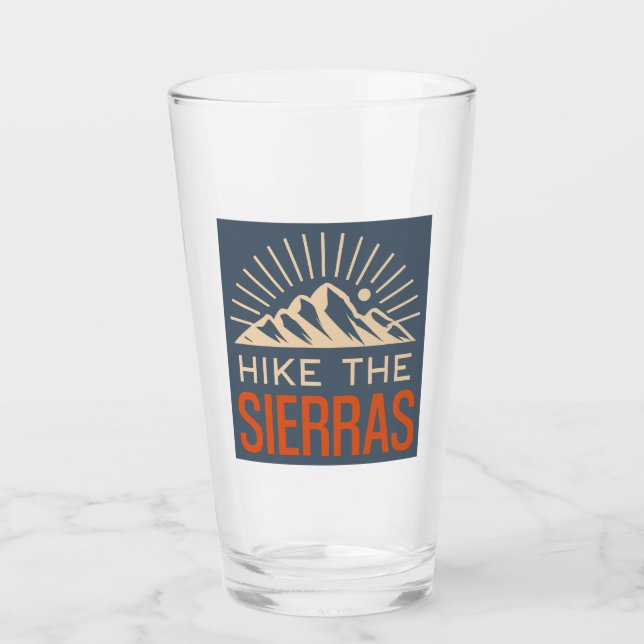 Hike The Sierras California Sunburst Glass (Front)