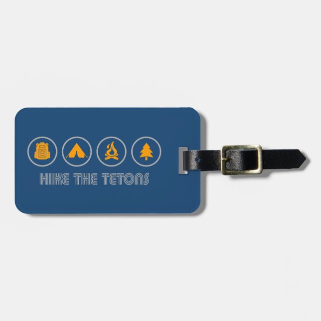 Hike The Tetons Luggage Tag (Front Horizontal)