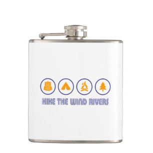 Hike The Wind River Mountain Range Hip Flask