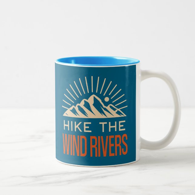 Hike The Wind Rivers Sunburst Two-Tone Coffee Mug (Right)