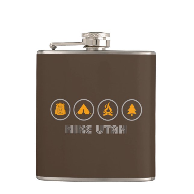 Hike Utah Hip Flask (Front)