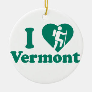 Hike Vermont Ceramic Tree Decoration