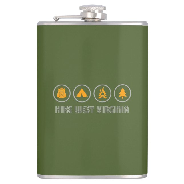 Hike West Virginia Hip Flask (Front)