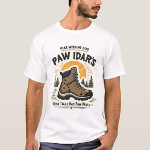 Hike With My Dog Paw-Idar's Hiking Boot Graphic T-Shirt
