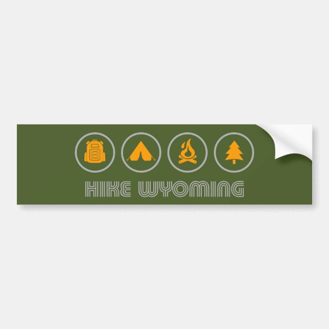 Hike Wyoming Bumper Sticker (Front)