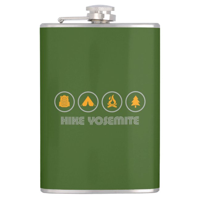 Hike Yosemite Hip Flask (Front)
