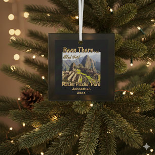 Hiked the Inca Trail - Machu Picchu Glass Tree Decoration