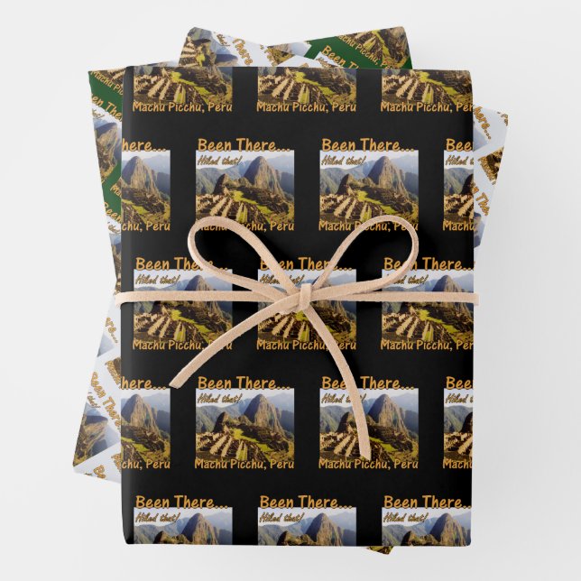Hiked the Inca Trail - Machu Picchu Wrapping Paper Sheet (In situ)