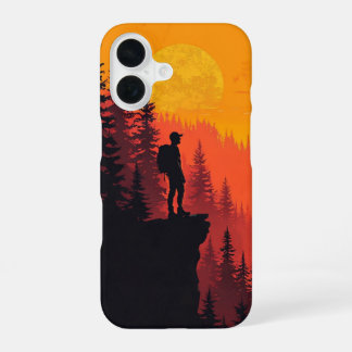 Hiker at Sunset _ iphone case 