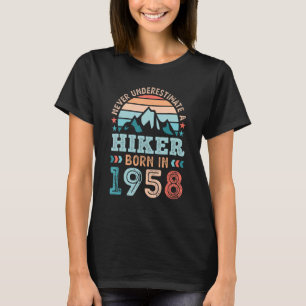 Hiker born in 1958 70th Birthday Hiking Hike T-Shirt