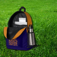 Hiker camping humour blue orange