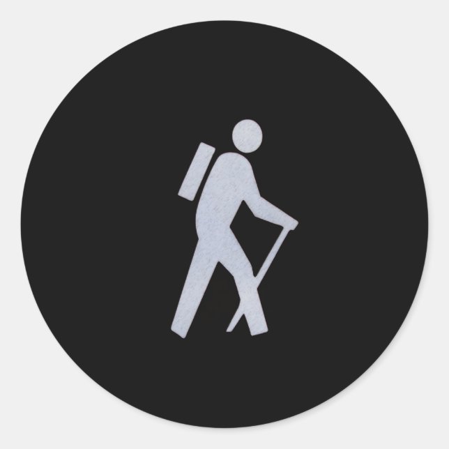 Hiker Classic Round Sticker (Front)