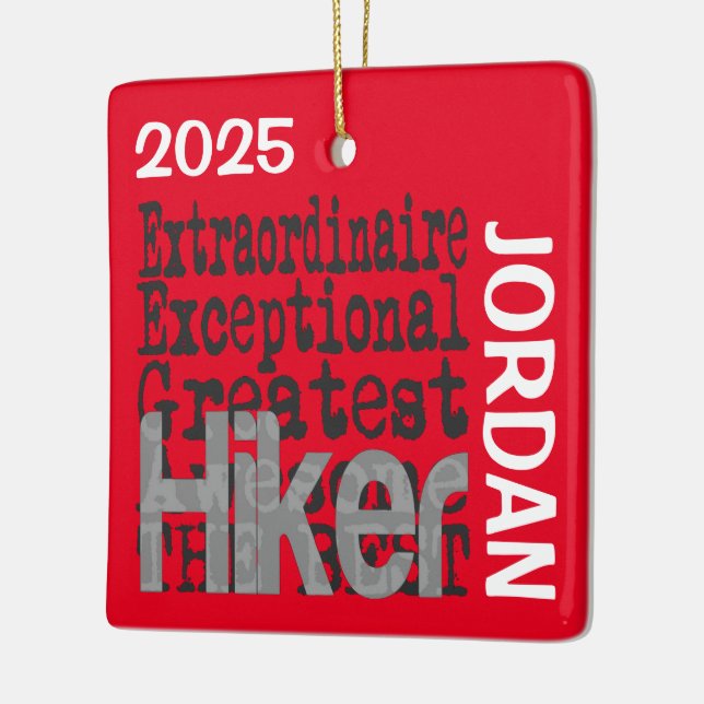 Hiker Extraordinaire CUSTOM Ceramic Ornament (Left)
