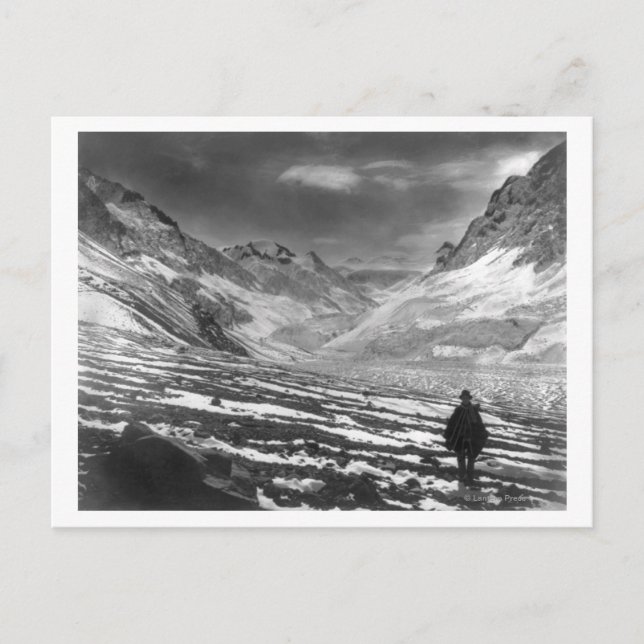 Hiker in the Aconcagua Valley in Chilli Photograp Postcard (Front)
