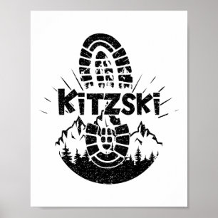 Hiker Kitzski Tyrol Austria Vacation  Poster