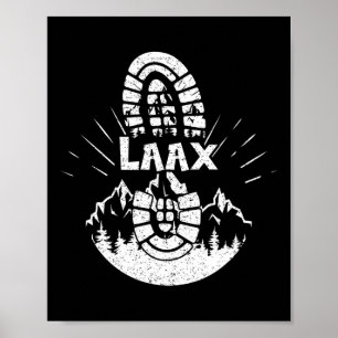 Hiker Laax Switzerland Hiking Vacation Poster