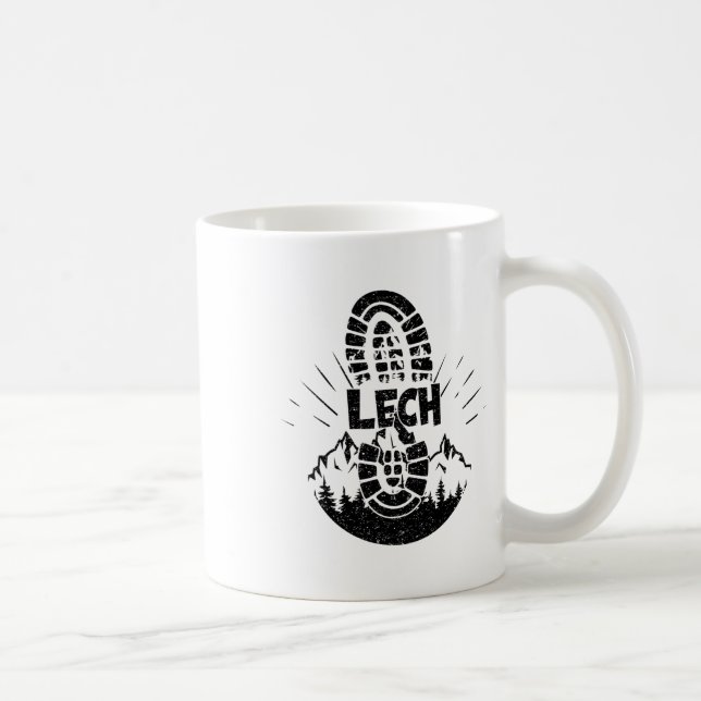 Hiker Lech Vorarlberg Austria Vacation  Coffee Mug (Right)