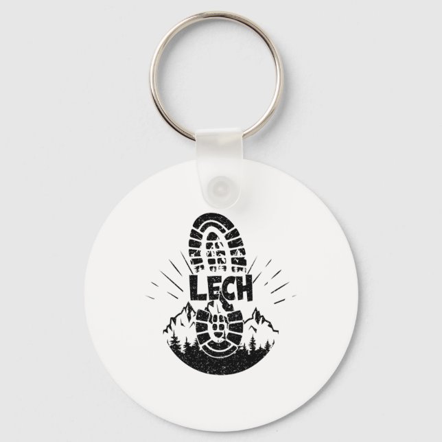Hiker Lech Vorarlberg Austria Vacation  Key Ring (Front)