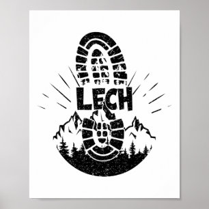 Hiker Lech Vorarlberg Austria Vacation  Poster