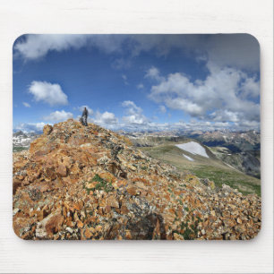 Hiker on Mt Belford - Collegiate Peaks - Colorado Mouse Pad