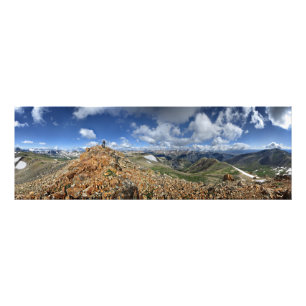Hiker on Mt Belford - Collegiate Peaks - Colorado Photo Print