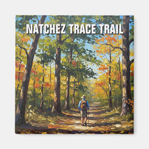 Hiker on Natchez Trace Trail Magnet