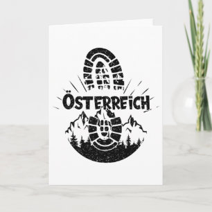 Hiker Österreich Hiking Austria Vacation  Card