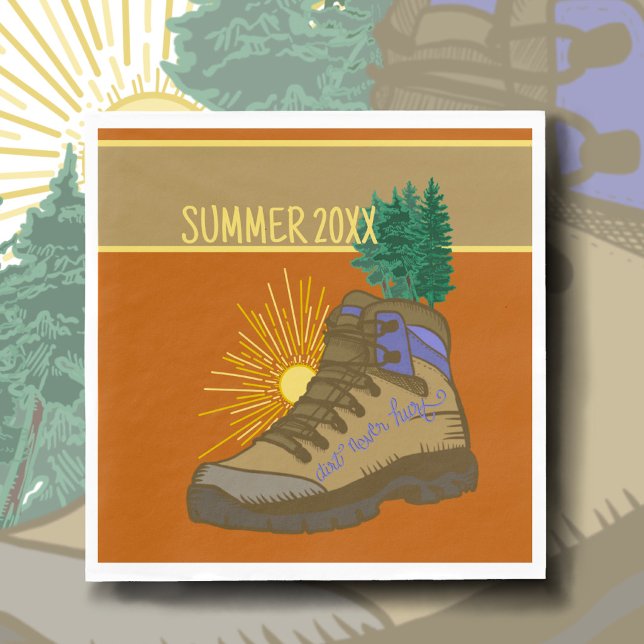 Hiker Personalised Camping Picnic Napkin (Creator Uploaded)
