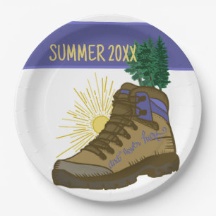 Hiker Personalised Camping Picnic Paper Plate