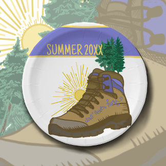 Hiker Personalised Camping Picnic Paper Plate